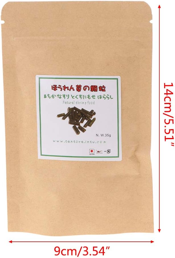 Xuancai Spinach-Sticks Feed Fish Food Sinking Diet For Bottom Feeding Fish 1.2oz Blended-Diet For Crystal Shrimp - Image 8