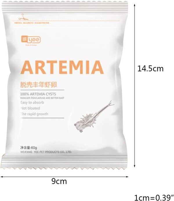 XEYYHAS Artemia Shelling Eggs Brine Shrimp Shelling Eggfood For Baby Fishes Feed Food Shelled Brine Shrimp Eggs Fish Tank Artemia Shelling Eggs - Image 5