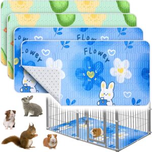 4 Pcs Guinea Pig Bedding, Reusable Washable Guinea Pig Cage Liner, Rabbit Bedding Waterproof Guinea Pig Pee Pads, Absorbent Guinea Pig Bedding for Small Animals Hamster Rabbit Squirrel 47" L x 24" W