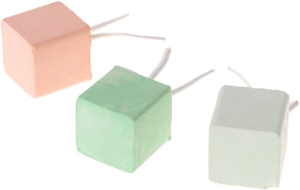 yanwuwa Pet Teeth Grinding Stone Cube Block For Chinchillas Rabbit Mineral Stone Chew Toy For Small Pet Animal Cage Rabbit Hutch Pet Comfort Feeding Bowls Hutch - Image 6