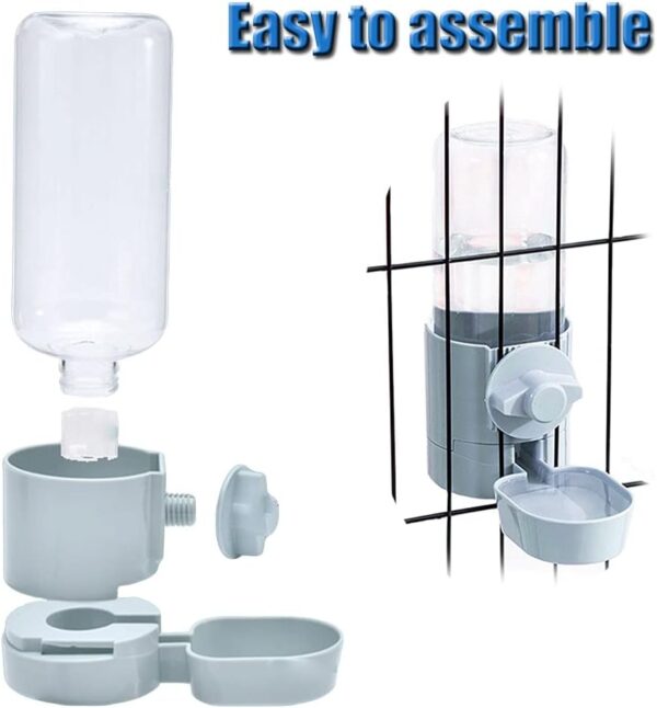 17oz Rabbit Water Bottle, Pet Cage Suspended Water Dispenser, Hanging Automatic Small Pet Water Bowl for Bunny Cat Ferret - Image 4