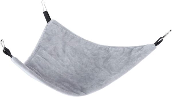 Pssopp Small Pet Hammock Triangle Pet Cage Hammock Hanging Bed Cage Accessories for Hamster Squirrel Sugar Glider Guinea Pig Mice Rats Birds(Grey) - Image 9