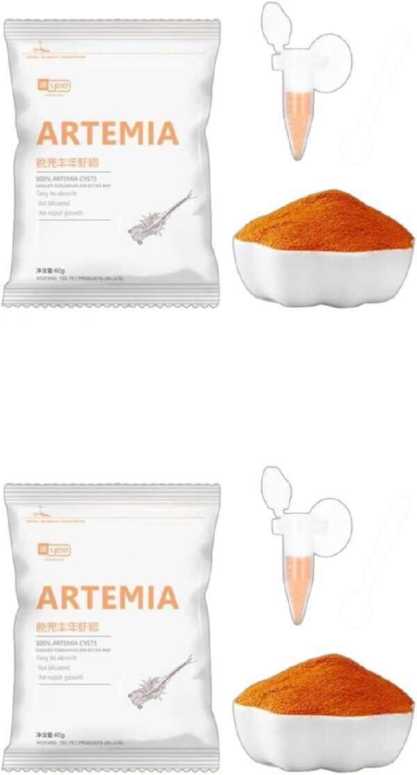 YAPAILANG Pet Supplies,60G Aquarium Hatching Tropic Fish Food Artemia Shelling Eggs Brine Shrimp Shelling Eggfood for Feeding Baby Fishes - Image 2