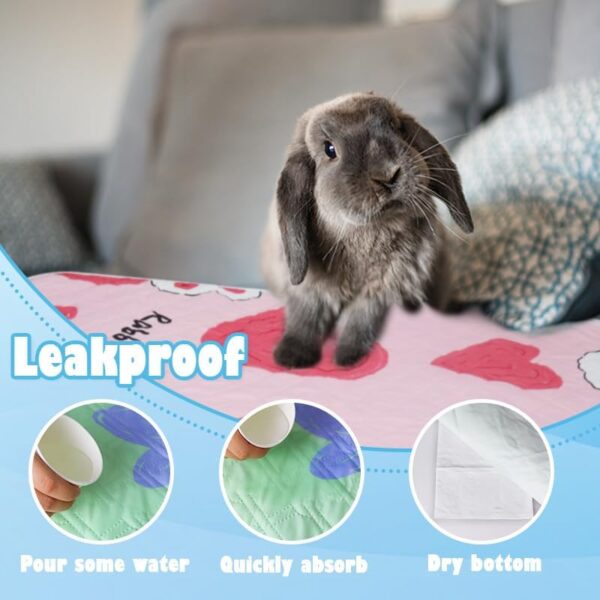 4Pcs Guinea Pig Bedding, Waterproof Reusable Fast Absorbent Puppy Training Pad, Washable Air Dried Pee Mat for Small Animals Rabbit Cat Hamster Dog - Image 5