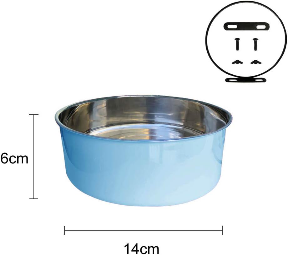 SUOXU Dog Crate Water Bowl,Crate Type Pet Hanging Bowl,Stainless Steel Dog Feeder Puppy Bowl Cage Dog Water Dispenser Non Spill,Small Dogs Cats Feeding Bowls and Food Bowls(850ml/1pcs) - Image 4