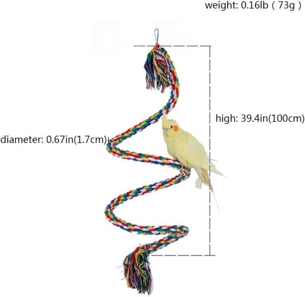 11 Pack Bird Toys Parrot Chewing Toys, Parrots Cage Toys, Parakeet Parrot Swing Chewing Hanging Toys Bird Cage Toys for Small Parrots, Macaws, Parakeets, Conures, Cockatiel, Budgie and Love Birds - Image 3