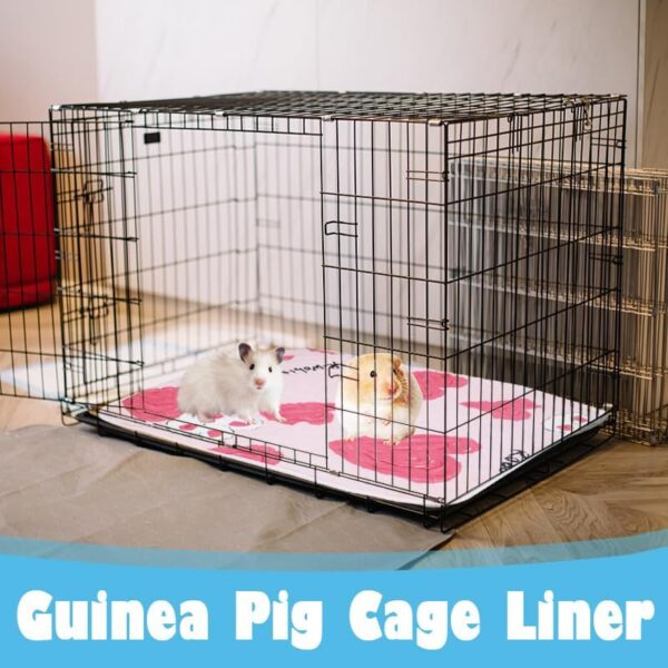 4Pcs Guinea Pig Bedding, Waterproof Reusable Fast Absorbent Puppy Training Pad, Washable Air Dried Pee Mat for Small Animals Rabbit Cat Hamster Dog - Image 2