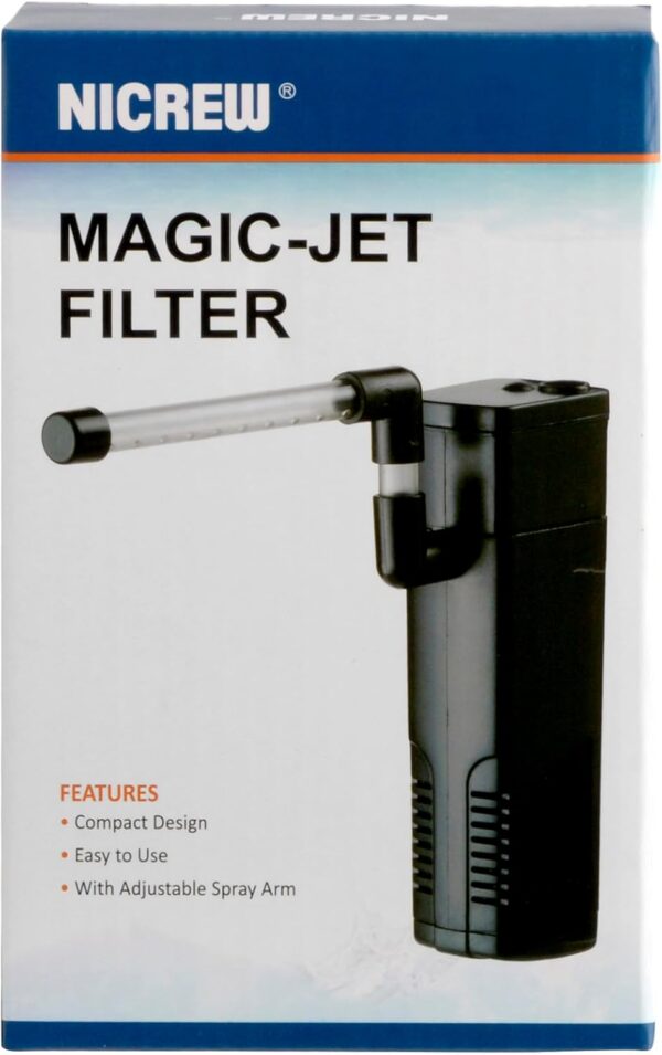 NICREW Fish Tank Filter, Internal Aquarium Filter for Small Tank, Coldwater or Tropical Aquariums, Up to 20L Black - Image 8