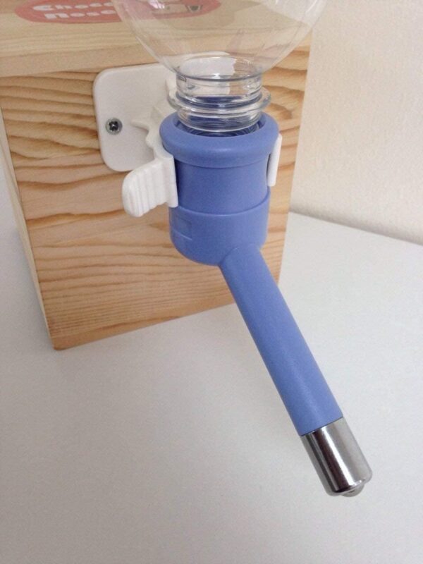 Choco Nose Patented No-Drip Small-Medium Sized Dogs/Cats Water Bottle/Feeder Pet Cages Crates 300ML Mess Free Leak-Proof Nozzle 16mm Blue (C590) - Image 4