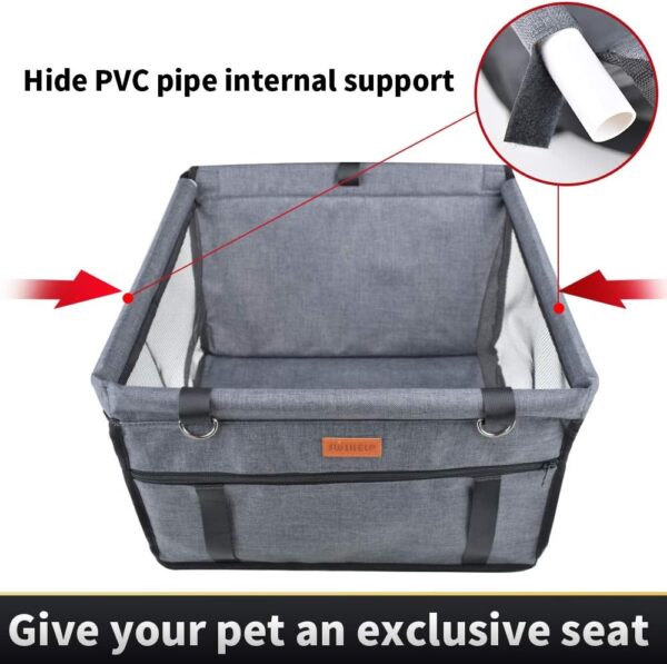 SWIHELP Pet Car Booster Seat Travel Carrier Cage, Oxford Breathable Folding Soft Washable Travel Bags for Dogs Cats Small Pet - Image 3