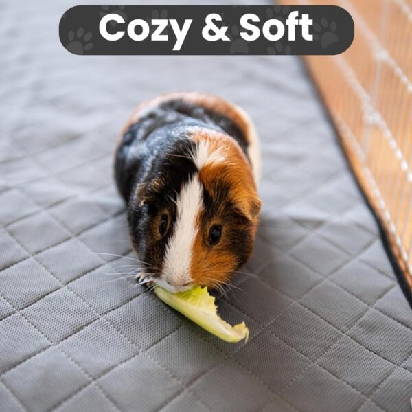 LUFTPETS Guinea Pig Bedding Extra Soft Cage Liner (2-Pack) 47" x 24" | Washable and Reusable Rabbit Bedding & Guinea Pig Bedding | Non-Slip, Extra Absorbent and Waterproof | Ideal for Small Pets - Image 7