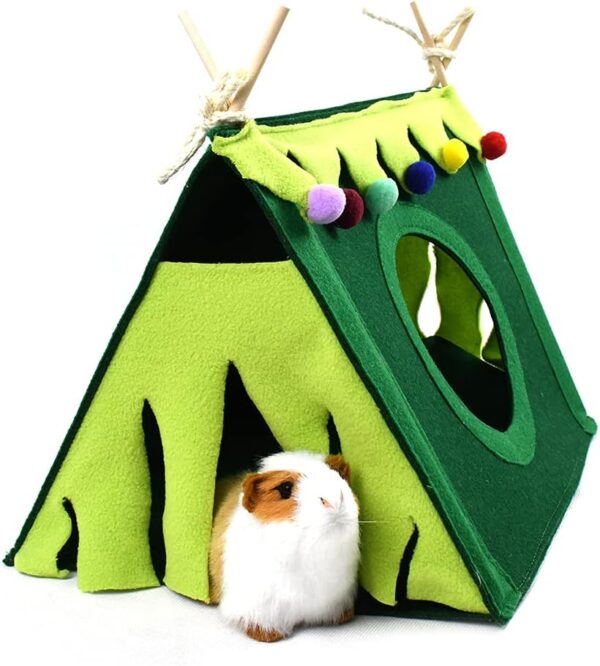 ASOCEA Guinea Pig Forest Hideout Fleece Corner Hammock Small Animals Hideaway Pet Cage Habitat House Tent Nest Toy for Ferrets Chinchillas Hedgehogs Hamster Glider Rats - Image 3