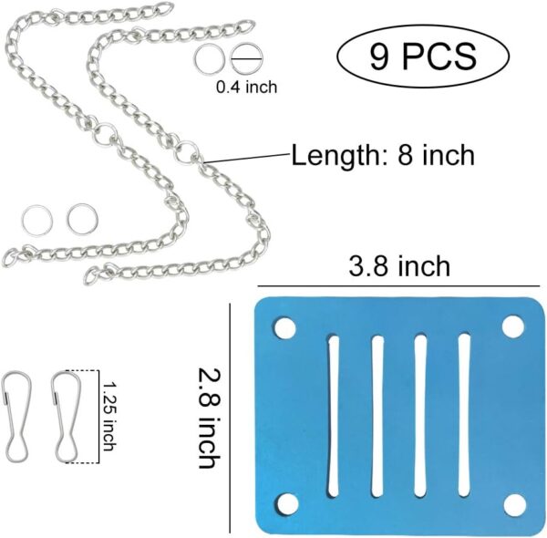 Andiker Hamster Toys, Hamster Swing, Small Animal Activity Toy Boredom Breaker, DIY Hamster Cage Accessories for Small Pets (Blue, Swing) - Image 2