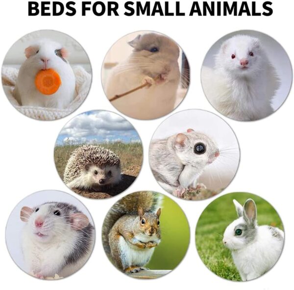 BundleMall 3 pcs Small Animal Plush Bed,Warm Fluffy Puppy Blanket,Fleece Sleep Pad Guinea Pig Hamster Rabbit Bed Mat for Kitten,Bunny,Chinchilla,Squirrel (Small:15X11in, Blue+Brown+Pink) - Image 9