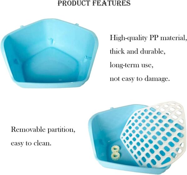 Rabbit Litter Box Small Animal Potty Trainer Corner Pet Toilet Litter Bedding With Scoop for Bunny Guinea Pig Chinchilla Ferret - Image 3