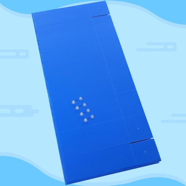 Thyle 2 Pcs Corrugated Plastic Guinea Pig Cage Liner 2 x 4 Panel Size Plastic Cage Liner Base for Guinea Pig Hedgehogs Rabbits Small Animal Cages, Blue - Image 3