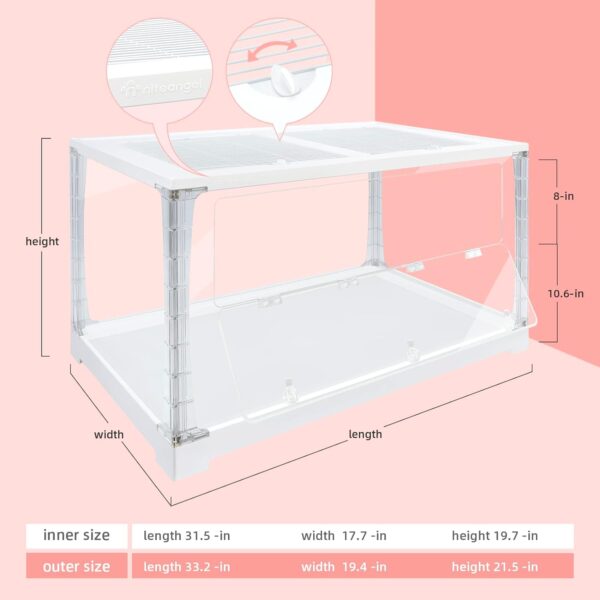 Niteangel Stacker Series Hamster Cage - Stackable & Large Glass Terrarium (ca. 558 Sq in) for Hamster Gerbils Mice Degus or Other Small-Sized Pets - Image 2