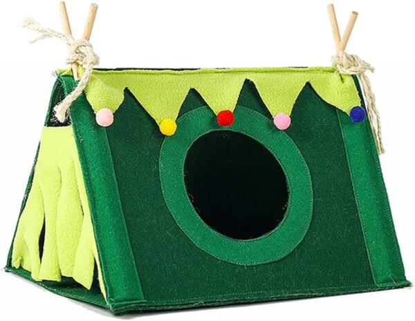 ASOCEA Guinea Pig Forest Hideout Fleece Corner Hammock Small Animals Hideaway Pet Cage Habitat House Tent Nest Toy for Ferrets Chinchillas Hedgehogs Hamster Glider Rats - Image 6