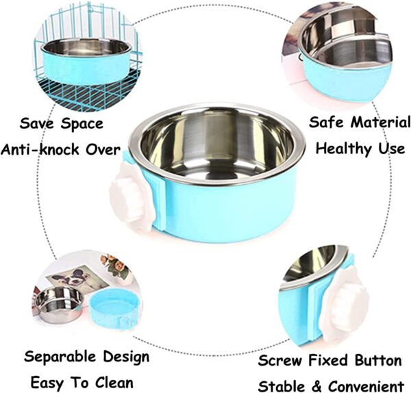 PINVNBY Rabbit Litter Box for Cage Bunny Corner Litter Bedding Box Small Animal Litter Pan Hanging Pet Bowls Cage Potty Trainer Pet Toilet for Rabbit Bunny Guinea Pigs Small Animals(Pink) - Image 6