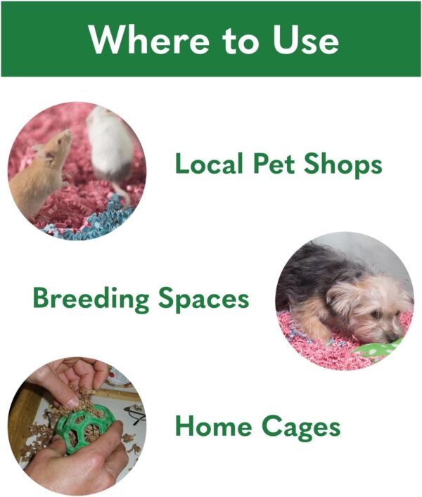 ECO BEDDING FiberCore Eco Colors, Dust Free Paper Bedding for Small Pets and Birds, Made in The USA, 1.5lb/10L Expands to 30L, Pink - Image 5