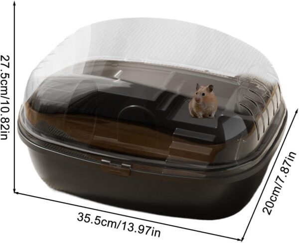 Gerbil Cage | Clear Acrylic Mice House and Habitats - Guinea Cage for Pet Hamsters, Gerbils, Mice and Other Small Animals, Includes Water Bottle, Exercise Wheel, Hamster Hide-Out - Image 5