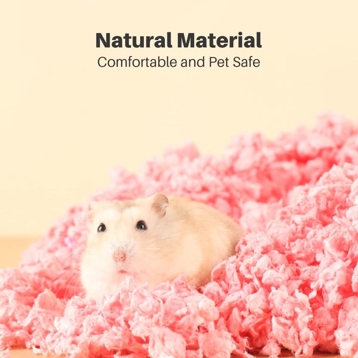 BUCATSTATE Hamster Paper Bedding, 2LBS/900g Dust-Free and Odor Control Paper Litter for Syrian Dwarf Hamsters Gerbils Mice Lemming Degus Reptile Birds (Pink) - Image 2