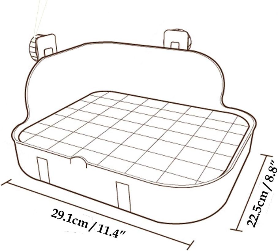 SunshineBio Rabbit Litter Box Toilet for Small Animal Bunny Rabbits Guinea Pig Galesaur Ferrets Corner Litter Pan Potty Trainer with Stainless Steel Panel Small Pets Cage Toilet Bedding Box (Green) - Image 4