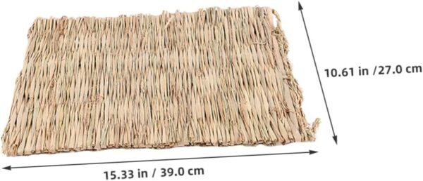 Yardwe 15 Pcs Grass Nest Hamster Summer Mat Hamster Sleeping Mat Small Hamster Bed Chinchilla Bedding Small Rat Hamster Bed Small Hamster Nest Natural Woven Bed Mat Small Animal Straw - Image 3