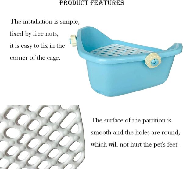 Rabbit Litter Box Small Animal Potty Trainer Corner Pet Toilet Litter Bedding With Scoop for Bunny Guinea Pig Chinchilla Ferret - Image 4