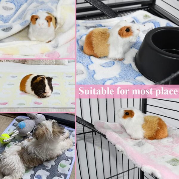 ASOCEA 3 Pack Guinea Pigs Blankets Hamster Bedding Small Animal Fleece Cage Liners Soft Warm Sleep Mat Pad Pet Bedding Towels Flannel Throw for Guinea Pig Hamster Small Rabbit - Image 6