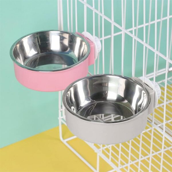 2 Pcs Crate Water Bowl, 2-in-1 Dog Cage Hanging Bowls Removable Cage Water Bowls for Small Animals - Image 3