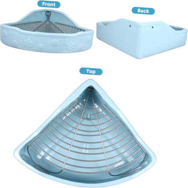 BESPORTBLE Rabbit Ceramic Toilet Potty Bedding for Hamster Small Pet Supply Chinchilla Bedding Rabbit Litter Pan Hamster Toilet Rabbit Toilet Rabbit Cage Pet Toilet Accessory Ceramics - Image 2