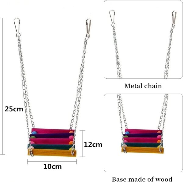 Pet Bird Parrot Parakeet Budgie Cockatiel Cage Hammock Swing Toy - Image 3