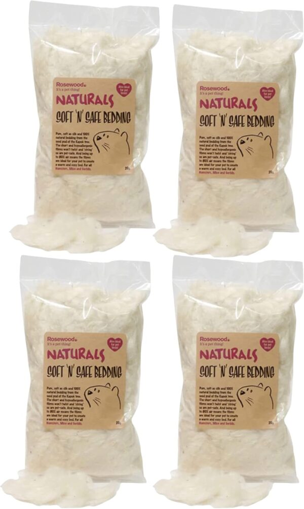 NATURAL Soft Hamster Bedding for Rabbits, Guinea Pigs, Gerbils, mice, and pet birds (4 X 20g) - Image 5