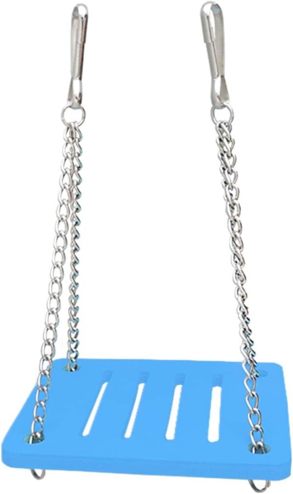 Andiker Hamster Toys, Hamster Swing, Small Animal Activity Toy Boredom Breaker, DIY Hamster Cage Accessories for Small Pets (Blue, Swing) - Image 5
