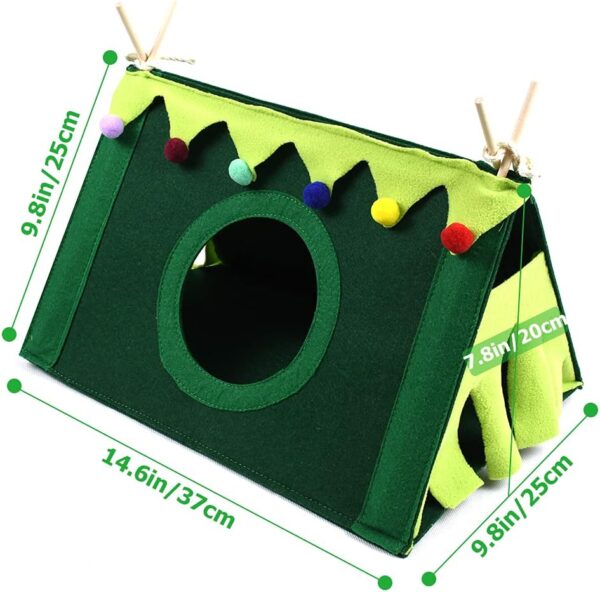 ASOCEA Guinea Pig Forest Hideout Fleece Corner Hammock Small Animals Hideaway Pet Cage Habitat House Tent Nest Toy for Ferrets Chinchillas Hedgehogs Hamster Glider Rats - Image 2