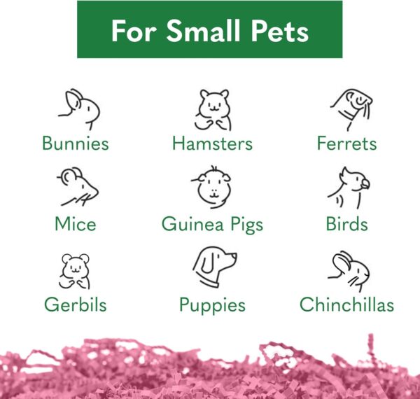 ECO BEDDING FiberCore Eco Colors, Dust Free Paper Bedding for Small Pets and Birds, Made in The USA, 1.5lb/10L Expands to 30L, Pink - Image 4