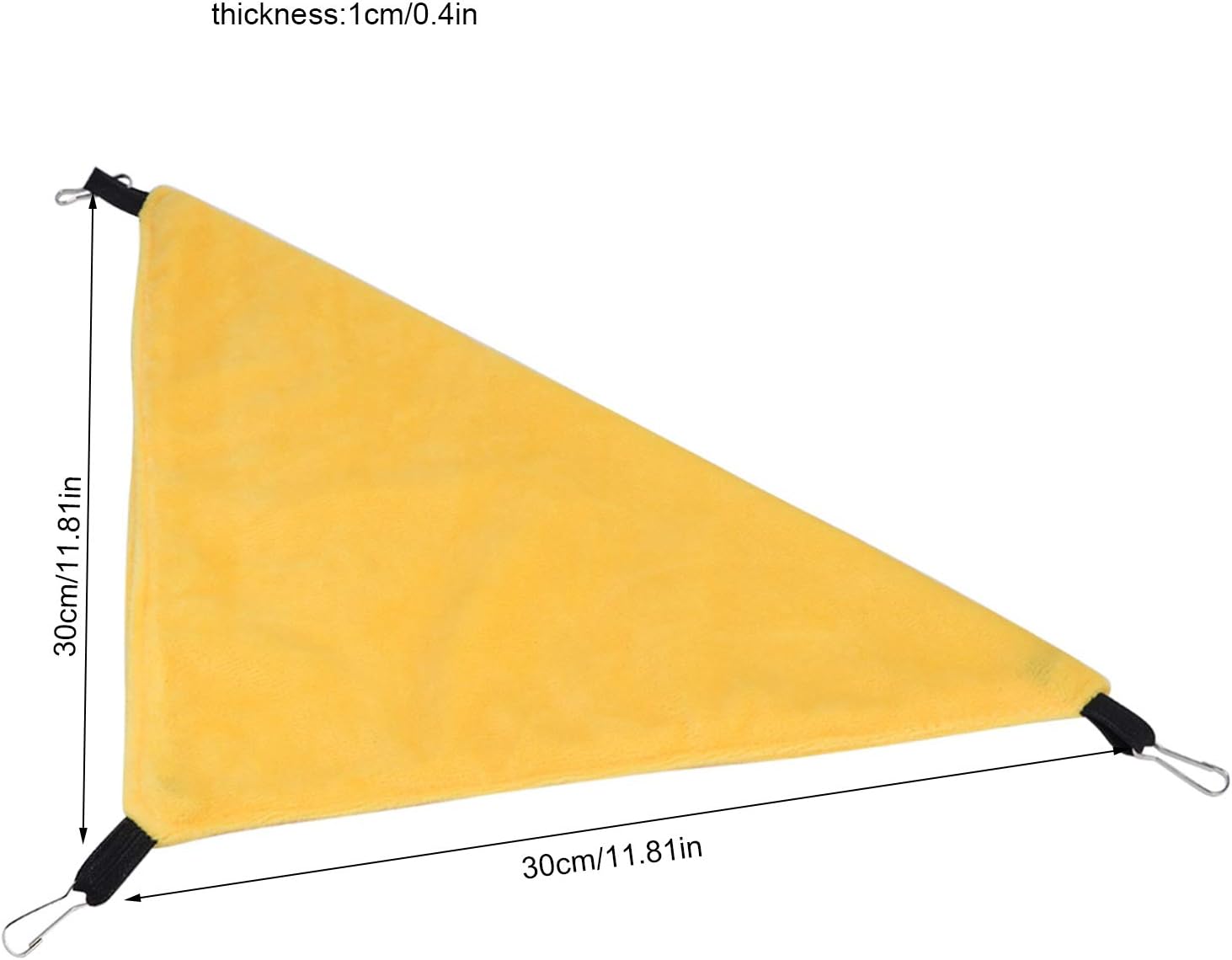 Pssopp Small Pet Hammock Triangle Pet Cage Hammock Hanging Bed Cage Accessories for Sugar Glider Squirrel Hamster Guinea Pig Mice Rats Birds(Yellow) - Image 7