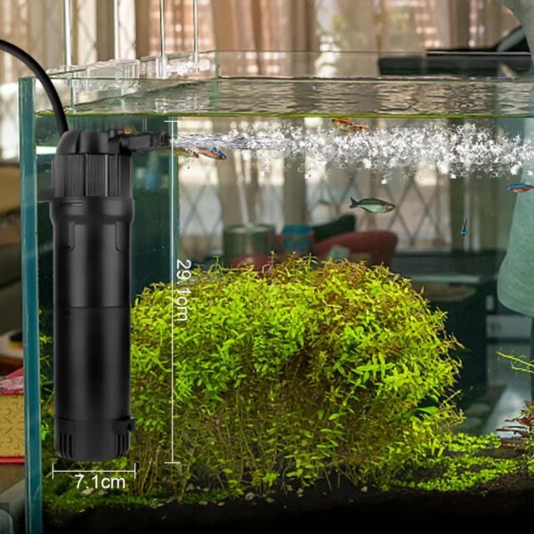 BAITAI Internal Fish Tank Filter,Aquarium Filter with UV Steriliser Turns Green Water to Clear,Multi-mode(Aeration/Rainfall,etc) Filter Pump for 80-200L Aquariums,Flow Rate and Direction Adjustable - Image 7