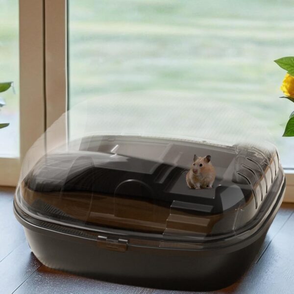 Gerbil Cage | Clear Acrylic Mice House and Habitats - Guinea Cage for Pet Hamsters, Gerbils, Mice and Other Small Animals, Includes Water Bottle, Exercise Wheel, Hamster Hide-Out - Image 3