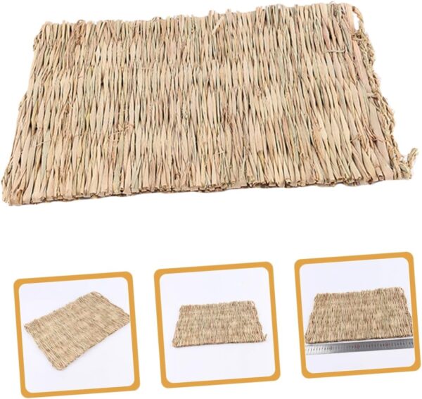 Yardwe 15 Pcs Grass Nest Hamster Summer Mat Hamster Sleeping Mat Small Hamster Bed Chinchilla Bedding Small Rat Hamster Bed Small Hamster Nest Natural Woven Bed Mat Small Animal Straw - Image 8