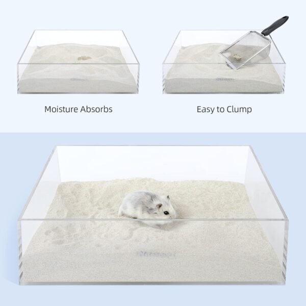 Niteangel Training Litter Potty Sand - Hamster Sand Bath for Syrian Dwarf Hamsters Gerbils Mice Lemming Degus or Other Small-Sized Pets ((1.4 L X 2 - Blue Label) - Image 3