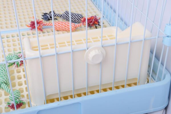 RUBYHOME Rabbit Litter Box with Drawer,Potty Trainer Corner Toilet Litter Bedding Box Bigger Pet Pan for Adult Guinea Pigs, Rabbits, Chinchilla, Galesaur, Ferret, Small Animals, 12 Inches (White) - Image 4