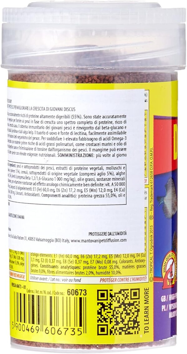 TROPICAL Discus Gran D-50 Plus Baby Food for Aquariums 100 ml - Image 3