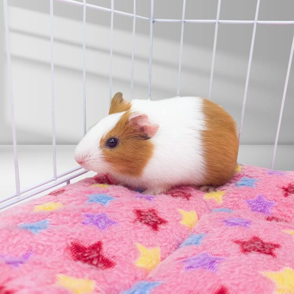 XMPEKO 3PCS Small Animal Plush Bed - 50 * 40 * 3cm, Fluffy Soft Warm Fleece Guinea Pig Bedding Mat Blanket for Cage Accessories for Rabbit Bunny Chinchilla Squirrel Hedgehog Hamster - Image 7