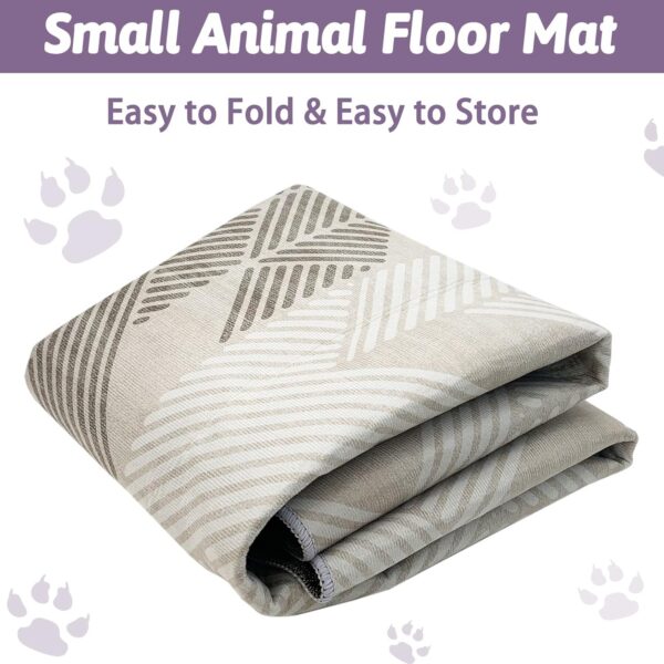 VCEPJH Extra Large Rabbit Cage Liner Reusable 63 inch Washable Bunny Floor Mat Soft Animal Bedding Cage Flooring Pads Non-Slip Pet Rug for Indoor Dogs Puppy Cats Totoro Ferret - Image 6