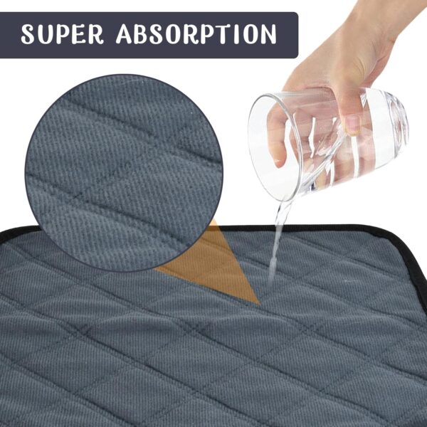 4 Pack Guinea Pig Cage Liners, 30 x 30cm Washable Pet Pee Pads, Anti Slip Small Animals Bedding, Reusable High Absorbent Pet Mat with Waterproof Bottom for Rabbit Hamster Cat Dog Chinchilla Cages - Image 4
