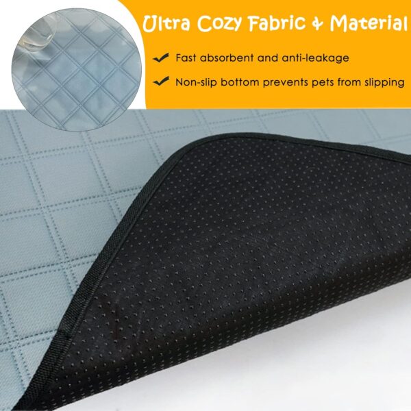Mooydee 4 Pack Guinea Pig Cage Liners Washable Guinea Pig Bedding Super Absorbent | Waterproof | Non Slip| Reusable Guinea Pig Pee Pads for Small Animals Cages Rabbit Hamster Rat - 48" x 24" - Image 4