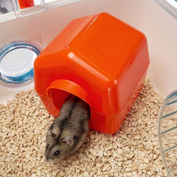 Ferplast COMBI 1 Innovative Hamster Cage - Customizable Habitat, Tunnel System - Interactive Transparent Design, Exercise Wheel & Accessories - Tubes Connect&Play, 40.5x29.5xh22.5 cm - Image 6