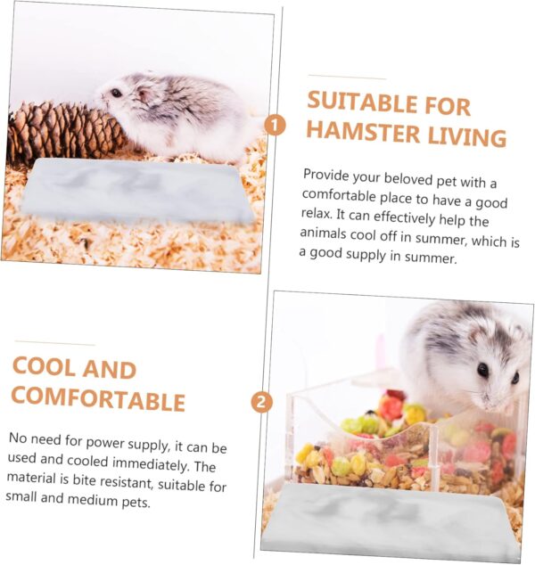 Yardwe 5pcs Hamster Cooling Plate Pet Cooling Plate Hamster Bedding Summer Guinea House Hedgehog Sleeping Platform Small Animal Platform Hamster Hide Guinea Cool Mat Hamsters Ceramics - Image 7